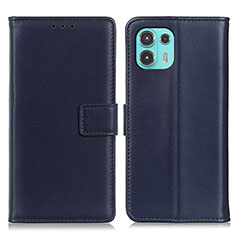 Funda de Cuero Cartera con Soporte Carcasa A08D para Motorola Moto Edge 20 Lite 5G Azul