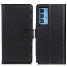 Funda de Cuero Cartera con Soporte Carcasa A08D para Motorola Moto Edge 20 Pro 5G Negro