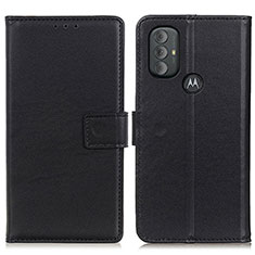 Funda de Cuero Cartera con Soporte Carcasa A08D para Motorola Moto G Power (2022) Negro