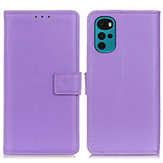 Funda de Cuero Cartera con Soporte Carcasa A08D para Motorola Moto G22 Morado