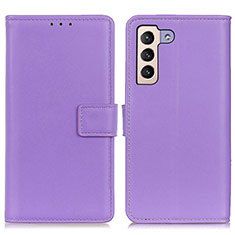 Funda de Cuero Cartera con Soporte Carcasa A08D para Samsung Galaxy S22 Plus 5G Morado