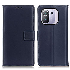 Funda de Cuero Cartera con Soporte Carcasa A08D para Xiaomi Mi 11 Pro 5G Azul