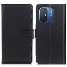 Funda de Cuero Cartera con Soporte Carcasa A08D para Xiaomi Redmi 11A 4G Negro