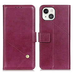 Funda de Cuero Cartera con Soporte Carcasa A09 para Apple iPhone 13 Morado