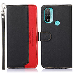 Funda de Cuero Cartera con Soporte Carcasa A09D para Motorola Moto E40 Negro