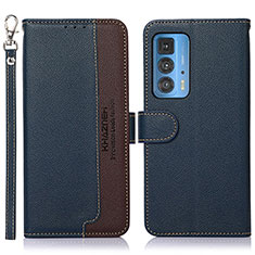 Funda de Cuero Cartera con Soporte Carcasa A09D para Motorola Moto Edge S Pro 5G Azul