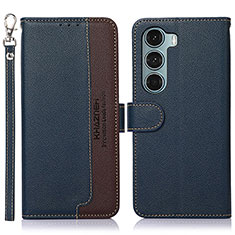 Funda de Cuero Cartera con Soporte Carcasa A09D para Motorola Moto Edge S30 5G Azul