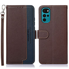 Funda de Cuero Cartera con Soporte Carcasa A09D para Motorola Moto G22 Marron