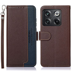 Funda de Cuero Cartera con Soporte Carcasa A09D para OnePlus Ace Pro 5G Marron