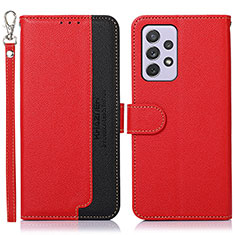 Funda de Cuero Cartera con Soporte Carcasa A09D para Samsung Galaxy A73 5G Rojo