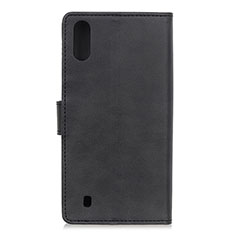 Funda de Cuero Cartera con Soporte Carcasa A09D para Samsung Galaxy M01 Negro