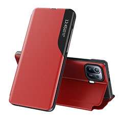 Funda de Cuero Cartera con Soporte Carcasa A09D para Xiaomi Mi 11 Pro 5G Rojo