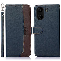 Funda de Cuero Cartera con Soporte Carcasa A09D para Xiaomi Poco C65 Azul