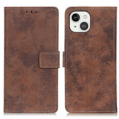 Funda de Cuero Cartera con Soporte Carcasa A10 para Apple iPhone 13 Mini Marron