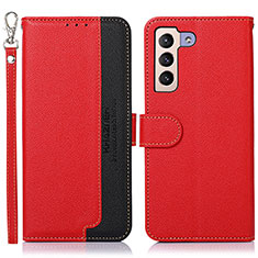 Funda de Cuero Cartera con Soporte Carcasa A10D para Samsung Galaxy S21 Plus 5G Rojo