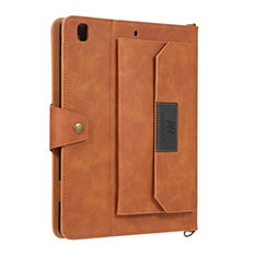 Funda de Cuero Cartera con Soporte Carcasa AD1 para Apple New iPad 9.7 (2018) Marron