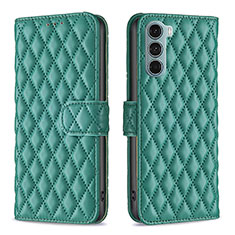 Funda de Cuero Cartera con Soporte Carcasa B01F para Motorola Moto Edge S30 5G Verde