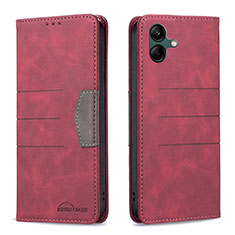 Funda de Cuero Cartera con Soporte Carcasa B01F para Samsung Galaxy A04E Rojo