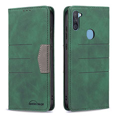 Funda de Cuero Cartera con Soporte Carcasa B01F para Samsung Galaxy A11 Verde