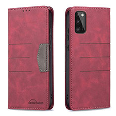 Funda de Cuero Cartera con Soporte Carcasa B01F para Samsung Galaxy A41 Rojo