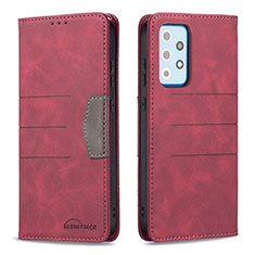 Funda de Cuero Cartera con Soporte Carcasa B01F para Samsung Galaxy A52s 5G Rojo