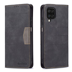 Funda de Cuero Cartera con Soporte Carcasa B01F para Samsung Galaxy F12 Negro