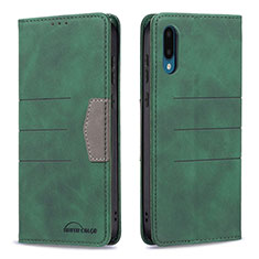 Funda de Cuero Cartera con Soporte Carcasa B01F para Samsung Galaxy M02 Verde