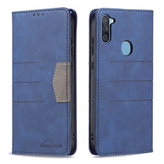 Funda de Cuero Cartera con Soporte Carcasa B01F para Samsung Galaxy M11 Azul