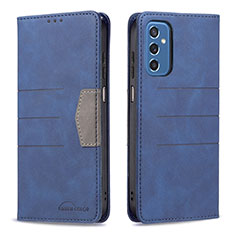Funda de Cuero Cartera con Soporte Carcasa B01F para Samsung Galaxy M52 5G Azul