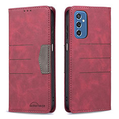 Funda de Cuero Cartera con Soporte Carcasa B01F para Samsung Galaxy M52 5G Rojo