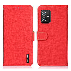 Funda de Cuero Cartera con Soporte Carcasa B01H para Asus ZenFone 8 Mini Rojo