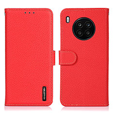Funda de Cuero Cartera con Soporte Carcasa B01H para Huawei Honor 50 Lite Rojo