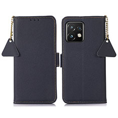 Funda de Cuero Cartera con Soporte Carcasa B01H para Motorola Moto Edge 40 Pro 5G Azul