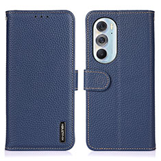 Funda de Cuero Cartera con Soporte Carcasa B01H para Motorola Moto Edge Plus (2022) 5G Azul