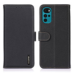 Funda de Cuero Cartera con Soporte Carcasa B01H para Motorola Moto G22 Negro