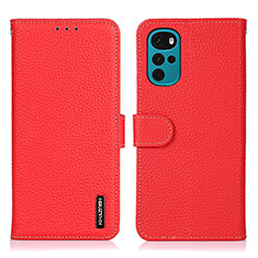 Funda de Cuero Cartera con Soporte Carcasa B01H para Motorola Moto G22 Rojo