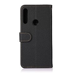 Funda de Cuero Cartera con Soporte Carcasa B01H para Motorola Moto One Fusion Plus Negro