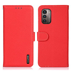 Funda de Cuero Cartera con Soporte Carcasa B01H para Nokia G11 Rojo