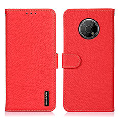 Funda de Cuero Cartera con Soporte Carcasa B01H para Nokia G300 5G Rojo