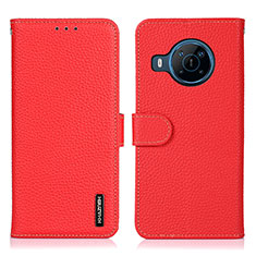 Funda de Cuero Cartera con Soporte Carcasa B01H para Nokia X100 5G Rojo