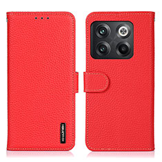 Funda de Cuero Cartera con Soporte Carcasa B01H para OnePlus Ace Pro 5G Rojo