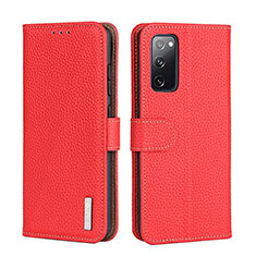 Funda de Cuero Cartera con Soporte Carcasa B01H para Samsung Galaxy A02s Rojo