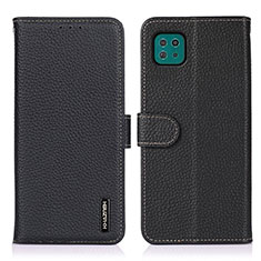 Funda de Cuero Cartera con Soporte Carcasa B01H para Samsung Galaxy F42 5G Negro