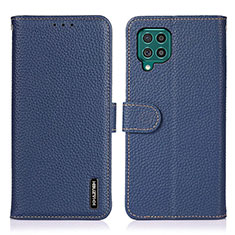 Funda de Cuero Cartera con Soporte Carcasa B01H para Samsung Galaxy F62 5G Azul
