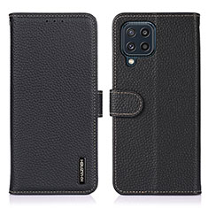 Funda de Cuero Cartera con Soporte Carcasa B01H para Samsung Galaxy M32 4G Negro