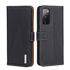 Funda de Cuero Cartera con Soporte Carcasa B01H para Samsung Galaxy S20 FE (2022) 5G Negro