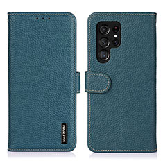 Funda de Cuero Cartera con Soporte Carcasa B01H para Samsung Galaxy S23 Ultra 5G Verde