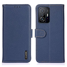 Funda de Cuero Cartera con Soporte Carcasa B01H para Xiaomi Mi 11T Pro 5G Azul