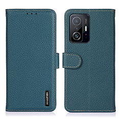 Funda de Cuero Cartera con Soporte Carcasa B01H para Xiaomi Mi 11T Pro 5G Verde