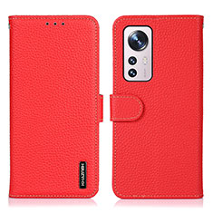 Funda de Cuero Cartera con Soporte Carcasa B01H para Xiaomi Mi 12 Lite 5G Rojo
